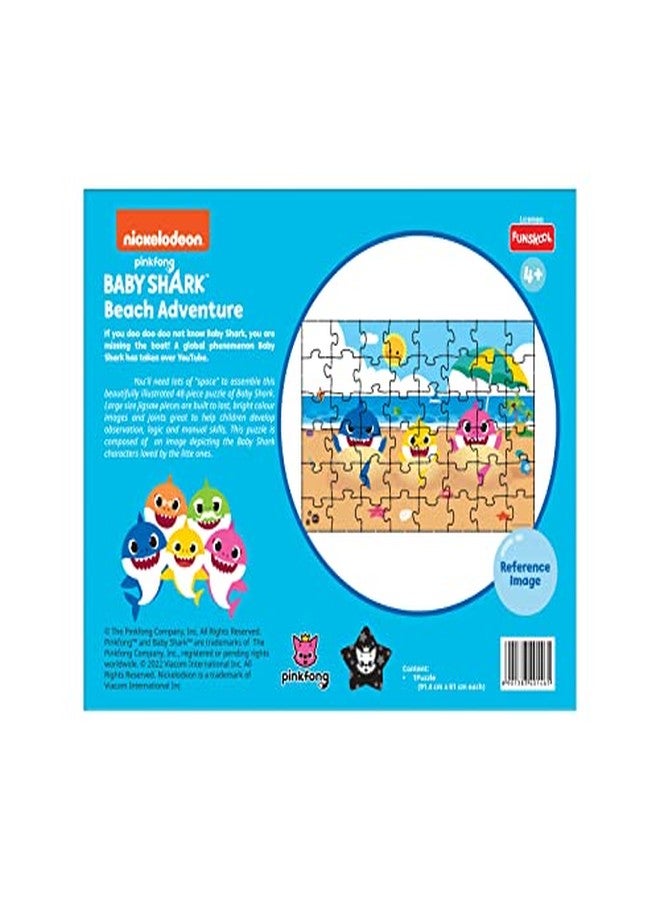 فنسكول لعبة أحجية "مغامرة بيبي شارك الشاطئية" من فان سكول، تعليمية، 48 قطعة، مناسبة للأطفال من عمر 4 سنوات فما فوق. - Image 3